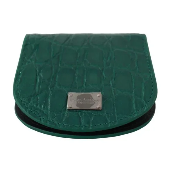 Dolce & Gabbana Green Exotic Skins Condom Case Holder Wallet